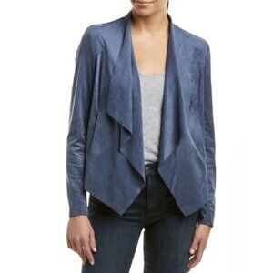 NWT KUT From The Cloth Tayanita Faux Suede Blue Pocketed Jacket Sz Small